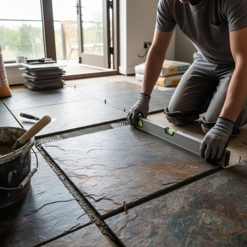 Slate Floor Installation